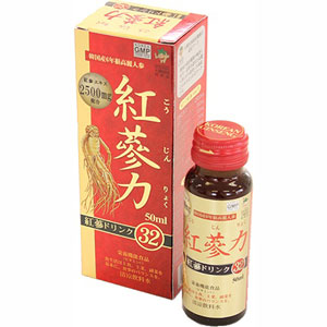 高麗貿易ジャパン 紅参力 紅参ドリンク32　50ml
