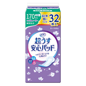 リフレ 超うす安心パッド 170cc まとめ買いパック 32枚入