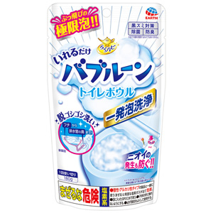 アース製薬  らくハピ いれるだけバブルーン トイレボウル 180g