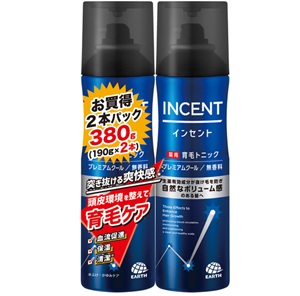 インセント 薬用育毛トニック 無香料プレミアムクール ペアパック380g （190g×2本）